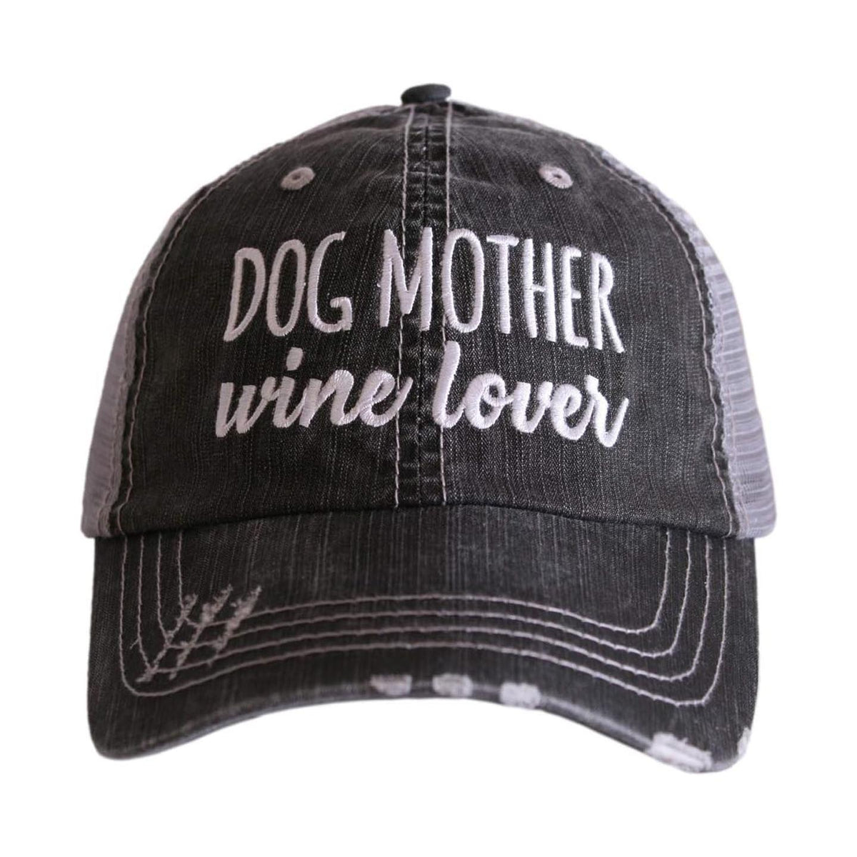 Dog Mother Wine Lover women's trucker hat