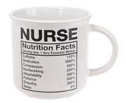 White nurse nutrition facts coffee mug