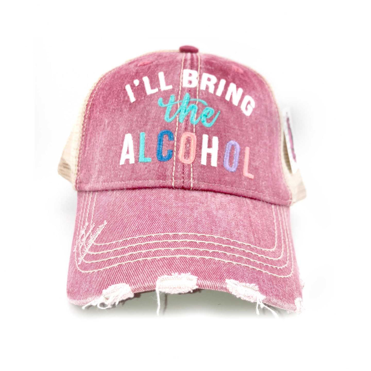 I'll Bring The Alcohol women's trucker hat