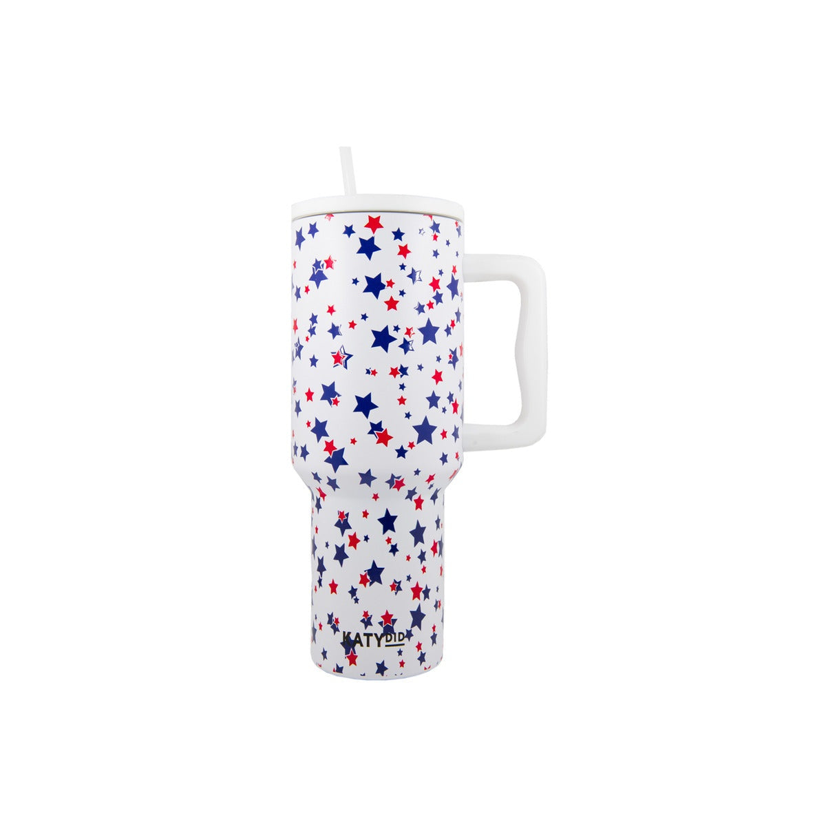 Red, White, Blue STAR 38 Oz Tumbler Cup With Handle