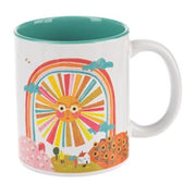 Whimsical fun sun theme mug with inspirational message