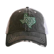 Texas diamond winding pattern women's trucker hat