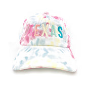 Texas tie dye women's trucker hat
