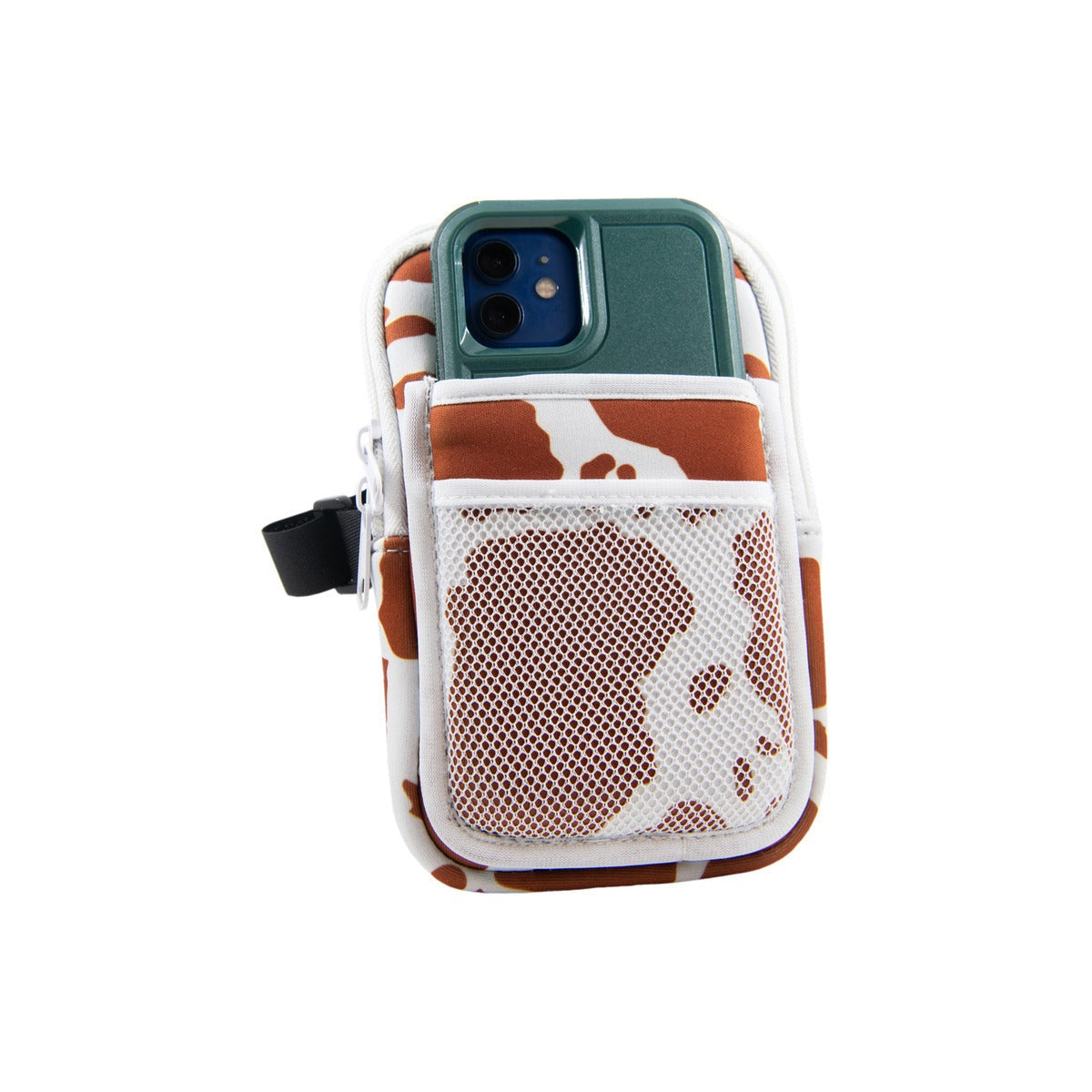 Brown and White Cow Print Tumbler Pouch