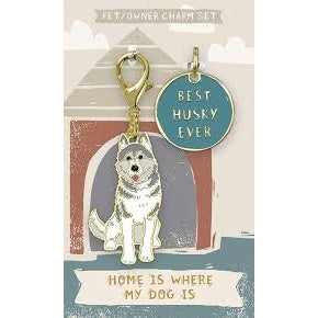 Husky Keychain Charm Set - Best Husky Ever
