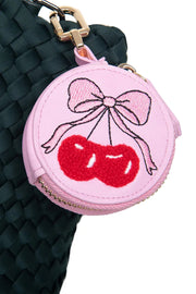 Cherry bows coin purse keychain