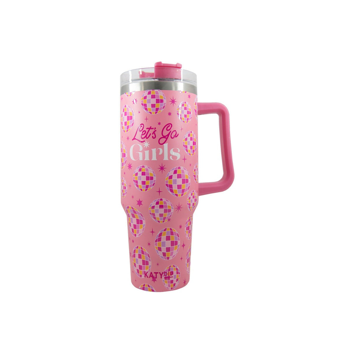 Let's Go Girls Pink 40 Oz Tumbler Cup With Handle