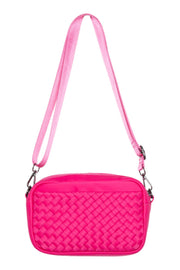 Hot pink crossbody bag for women, compact and stylish